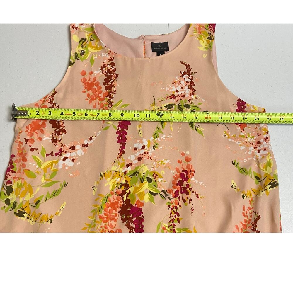 Worthington Women's Georgette Sleeveless Top Rose Smoke Floral Size Large NEW - Picture 9 of 15